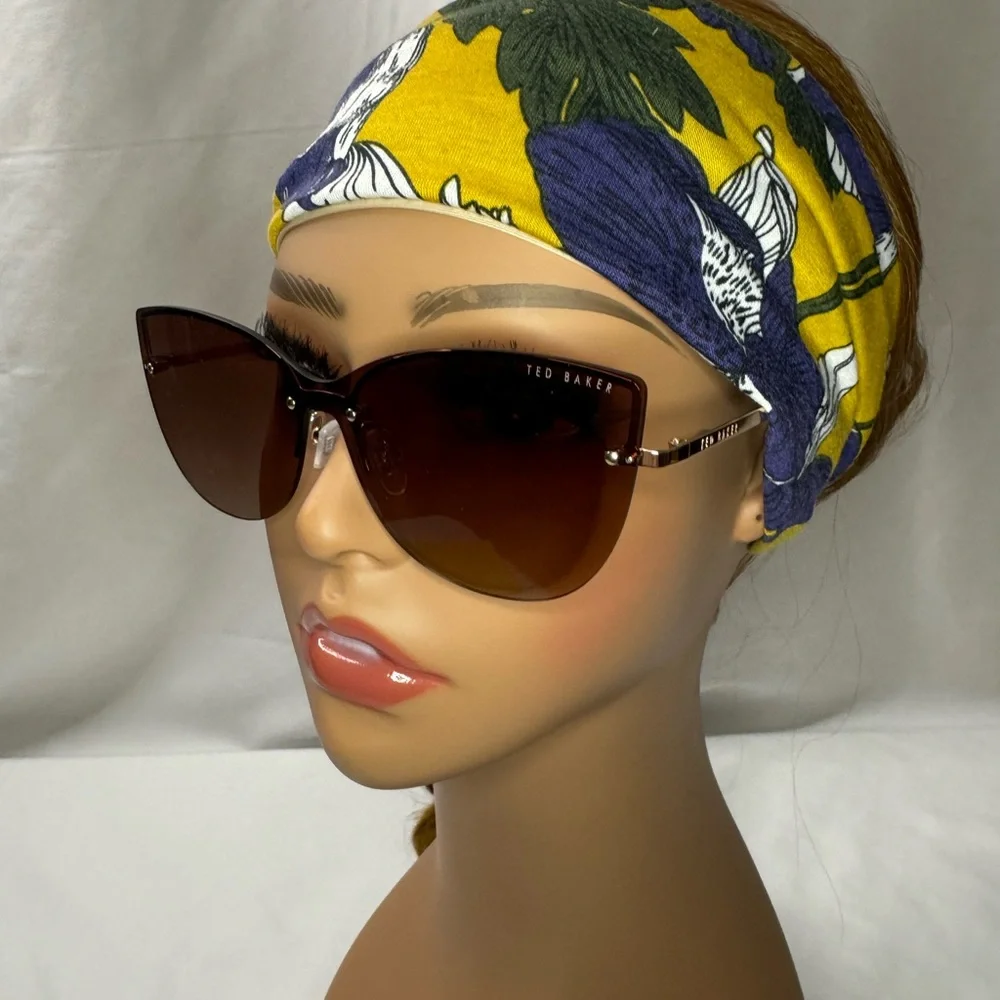 New Ted Baker London Women’s Shield Sunglasses 139mm, Rose/Gold/Tort - Picture 10 of 11